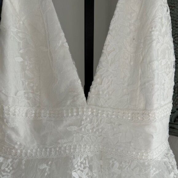Sweetest Beloved White Mesh Sleeveless Maxi Dress NWT Style 2124916 Sz Med - Picture 2 of 10